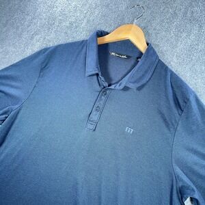 Travis Mathew Golf Polo Mens 2XL‎ Blue Short Sleeve Performance Stretch #AB957